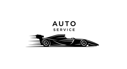 Obraz premium Racing Car Auto Service Illustration.