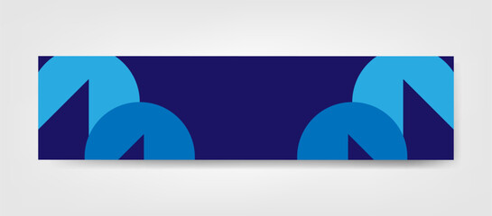 Modern Blue Geometric LinkedIn Cover Banner Template for Corporate Business Branding