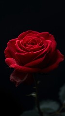 Ultra realistic red rose flower macro,