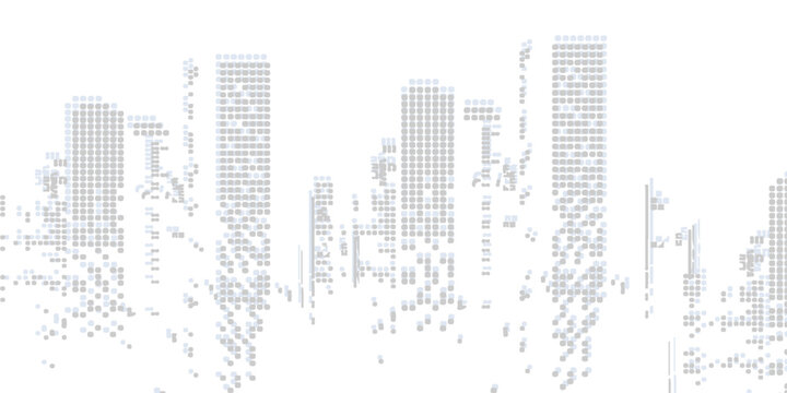 City buildings skyline of metropolitan area Modern City and halfthone vector10