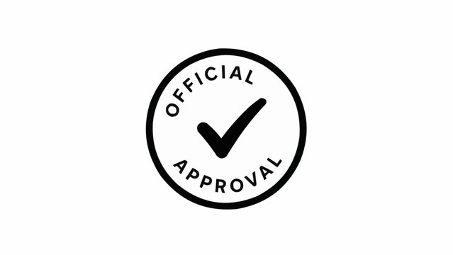 Official Approval Checkmark Stamp Logo.