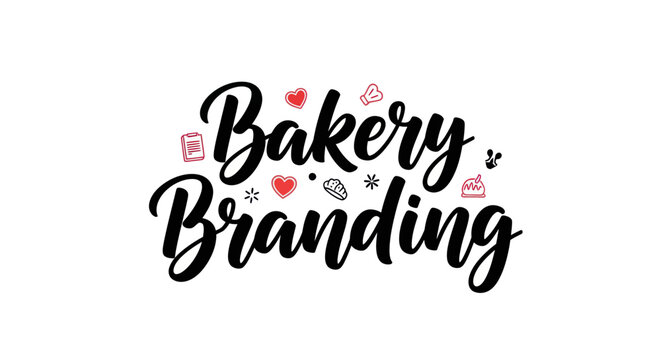 Bakery branding design with decorative elements