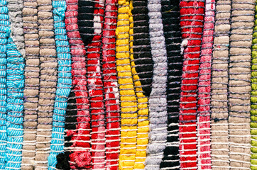 Traditional knitted wool mat texture