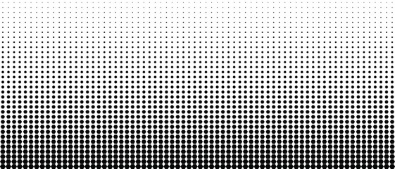 Halftone vector texture of gradient geometric black pentagons. Seamless pattern with a smooth transition. Abstract tech smooth transition for background and backdrop. Gradient transition lattice.