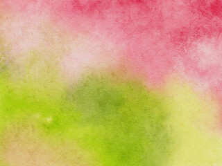 Naklejka premium Colorful watercolor background, pink and green abstract texture