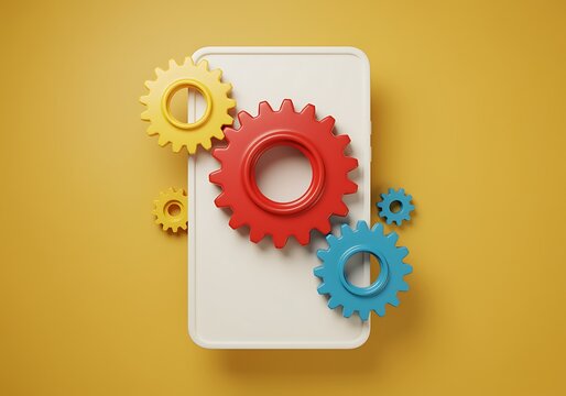 Colorful plastic gears on white object  technology concept  mechanics  industry  engineering  gear system  machinery  colorful gears  white background  industrial design  mechanical engineering