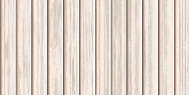 Wood plank wall, vertical slats, wood texture seamless pattern, vector design