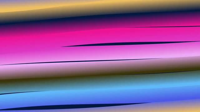 Slow motion colorful wavy lines flowing across screen