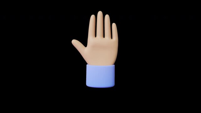 3d hand emoji render gestures different emotions raised, victory, ok and crossed fingers hands Medium Skin Tone icon with alpha channel transparent background
