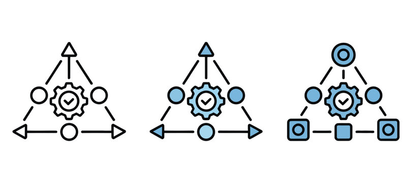 Adapt icon set multiple style collection, vector icons representing change, flexibility