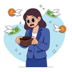 Business Woman with an Empty Wallet	