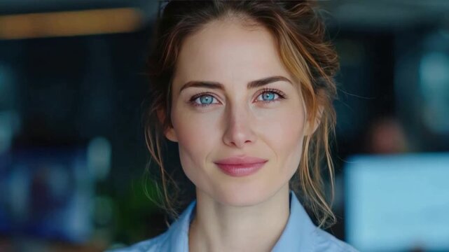 Radiant Confidence: A portrait of a woman exudes an aura of confidence and poise. Capturing the essence of self-assuredness, determination, and professional ambition. 