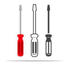 Screwdriver icon transparent vector isolated illustration