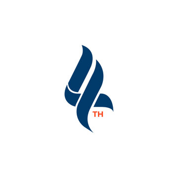 4 years anniversary celebrations logo design concept