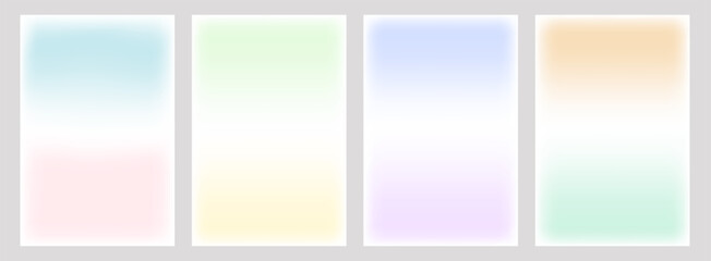Four Soft Pastel Gradient Backgrounds for Various Creative Projects and Digital Designs