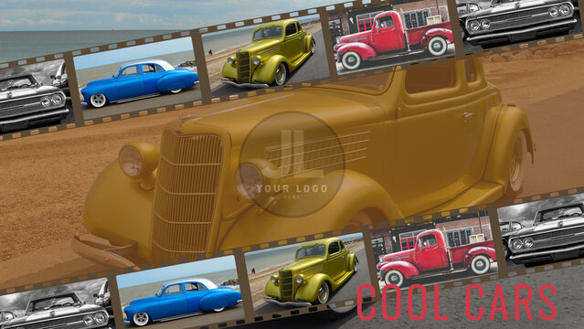 Top And Bottom Filmstrip Images Overlay