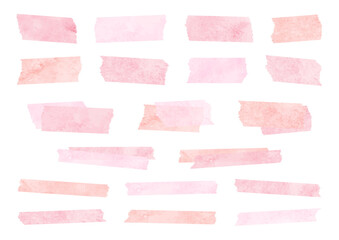 水彩のさくら色のマスキングテープ