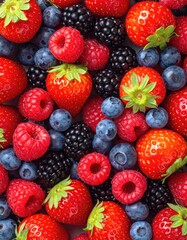 Obraz premium A close-up of mixed colorful berries