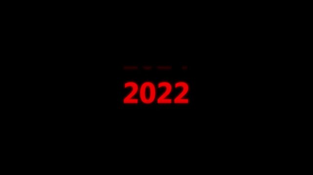 Dynamic scrolling progression timeline animation of 2019 to 2026 years. Scrolling Timeline 2026 Text Animation. Order number from the vertical past into the future era evolution time yearly line.