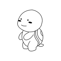 Obraz premium Turtle Cute Baby Turtle Illustration