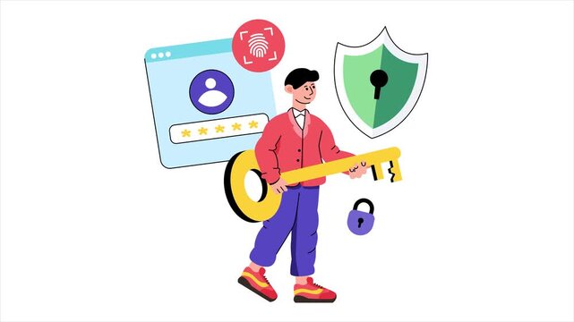 Login access Animation MP4 File