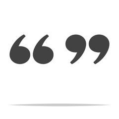 Double quotation marks symbol vector isolated illustration