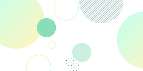 Minimalist banner background geometric shape green and yellow gradations circle, Modern Trendy design in Vector EPS 10