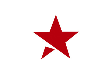 Obraz premium The red star is located on a transparent background.