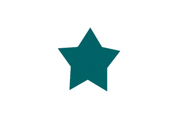 Fototapeta premium A dark green star is situated on a transparent background.