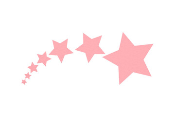 The pink star is located on a transparent background.