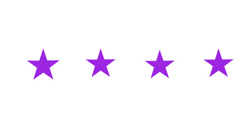 Obraz premium Bright purple stars are perfect for celebrations, achievements, or a magical theme. Ideal for holiday greeting cards, banners, or decorations, set against a transparent background.