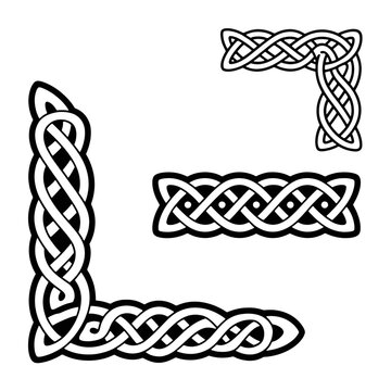 Celtic Knot Elements: Intricate Celtic knotwork designs, symbols of ancient heritage, showcasing the artistic elegance.