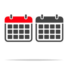 Calendar icon transparent vector isolated illustration