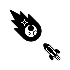 Attack on meteorite icon © verry