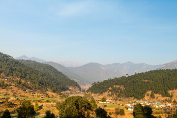 Mountain village landscape
