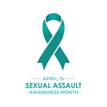 Vector illustration of Sexual Assault Awareness Month in April, an annual campaign promoting education and prevention of sexual violence. Banner poster, flyer and background design template.