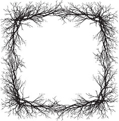 tree silhouette vector Frame