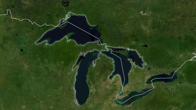 Lake Superior Map Animation