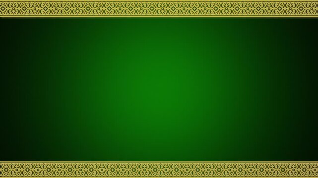 green background with golden frame