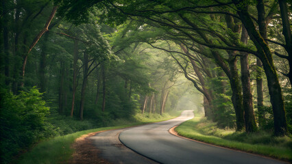 Obraz premium road in the woods