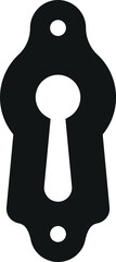 Fototapeta premium Keyhole symbol. Black lock icon. Access sign