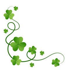 St. Patrick's Day Corner Border Clover