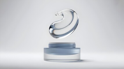 Swirling beauty gel and glass jar &ndash; Perfect for skincare marketing.
