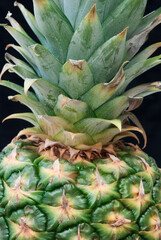 close up of a pineapple