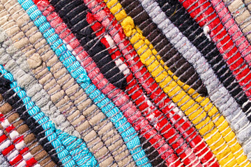 Traditional knitted wool mat texture