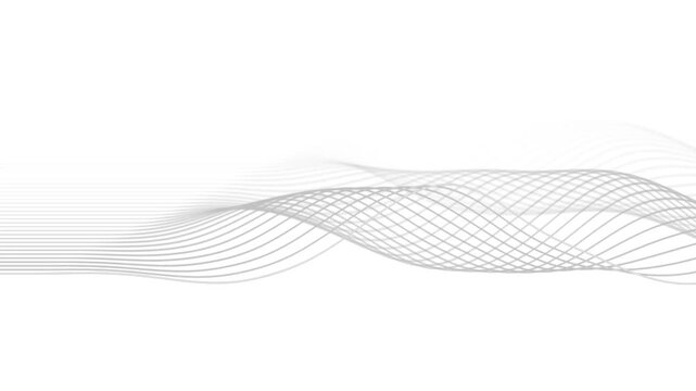 Dark Energy Flow Animation with White Geometric Particle Lines for Quantum Physics Science Concepts and Advanced High-Tech Energy Visualization