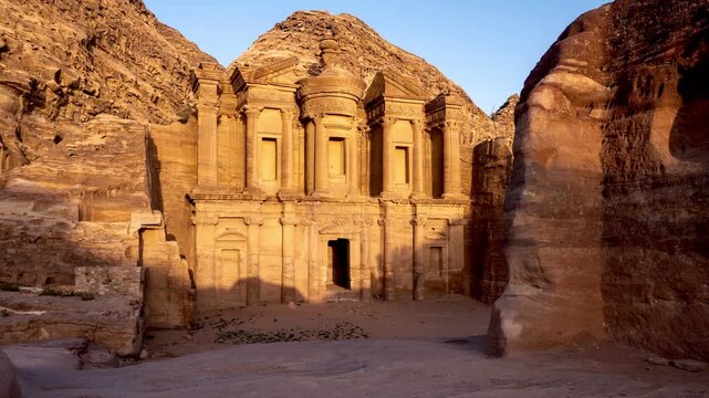 Ad Deir Monastery at Sunrise in Petra, Jordan