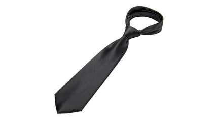 Black tie isolated on transparent background
