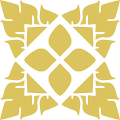 Thai Art traditional asian luxury line art, Decorative, lai Thai Pattern flat Illustration element graphic design Thai Floral Pattern