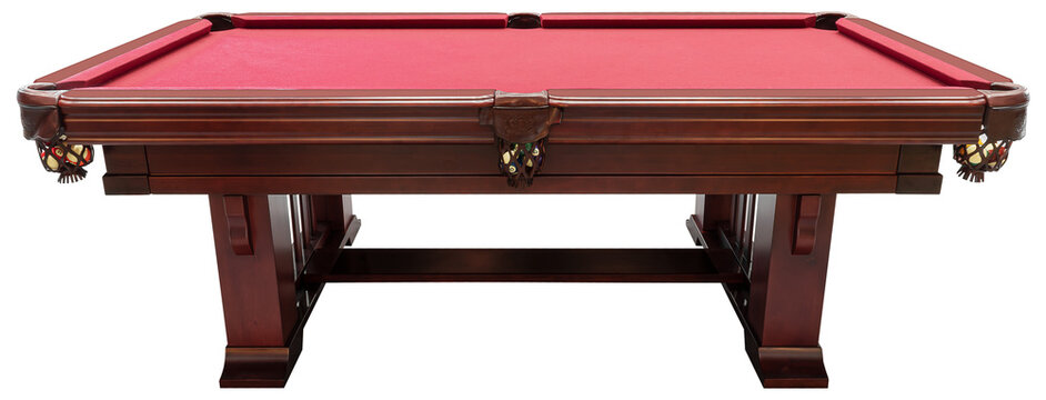 Red pool snooker table